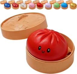 Glitter Dumpling Squeeze Box Soft Baozi Squeeze Toy For Role Play And Stress Relief With High Elasticity