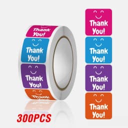 100-500Pcs Thank You Stickers 2.5cm Baking cake Packaging Envelope Sealing labels Small Business Decoration Wedding Stickers