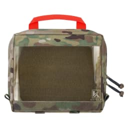 KRYDEX Tactical Large / Small Clear Top Insert Pouch Travel Camping Organizer Storage Hook & Loop Bag for D3 Tactical Backpack