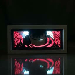 Anime Light Box Berserk Guts For Room Decor Led Night Light Manga Paper Carving Table Desk Lamp Gaming Lighting Gifts For Child