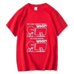 Men's T-shirt Cotton Blend Funny Programmer Print Summer Loose O-neck Cool for Men Short Sleeve T-shirt Male Tees High Quality