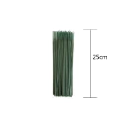 17/25/30/40cm Artificial Flower Stems Rose leaves/base Iron Wire Stem DIY Soap/ Paper Flower Stub Accessory Stems Craft Decor