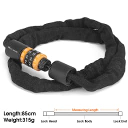 WEST BIKING Portable Bicycle Chain Lock Safety Anti-theft MTB Road Bike Password Lock Scooter Electric E-Bike Cycling Accessorie