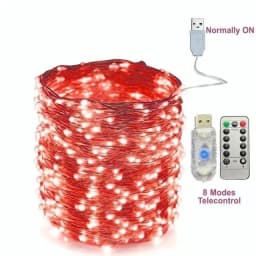 5/10/20/30M Remote Control Copper Wire Lamp with 8 Functions USB LED String Lamp Flower Wreath Wedding Christmas Decoration Lamp