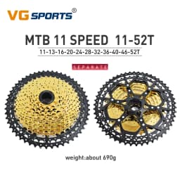 VG SPORTS MTB Cassette 8 9 10 11 12 Speed 40T 42T 46T 50T 52T Mountain Bike Cassette Separate Cassete Freewheel Bracket Sprocket