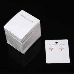 50pcs 4x5.5cm 6x7cm Necklace Earrings Ear Studs Card Blank Jewelry Display Card Kraft Paper Holder Card for Jewelry Accessories