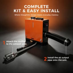 Sunster TR3 8KW All-in-One Diesel Parking Heater,12V/24V,Aluminum Alloy Upgrade,LCD Remote,0.11-0.38L/H Low Fuel,5L Tank 20H,Safety Protect,Complete Accessories for RV Camper Van Truck Caravan