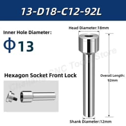 Saw Milling Cutter Slitting Saw Arbor Blade Holder CNC Slotting Machining Metal Cutting Tool Front Rear Lock 5 6 8 10 13mm
