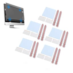 5 Set Privacy Filter Adhesive Strips Double Sided Adhesive Strips with Plastic Slide Mount Holder Tabs for Computer