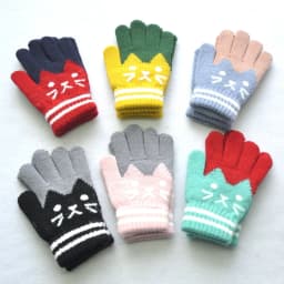Cute 6-11Y Children Thickened Warm Gloves For Students Winter New Cat Knitted Mittens Outdoor Knitting Cycling Skiing Gloves