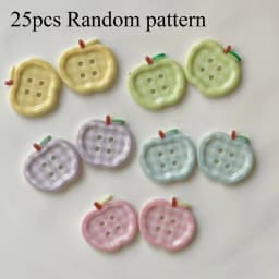 25Pcs Mixed Color Handmade Resin Round 2/4-hole Button for Sewing Clothes Accessories Crafts Scrapbooking DIY Apparel Supplie