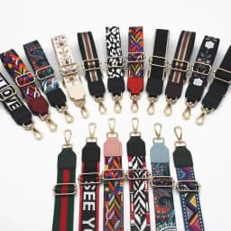Wide Adjustable Bag Strap Replacement Crossbody Purse Straps Ethnic Print Woven Handbag Shoulder Strap For DIY Messenger Bag Acc