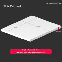 1pc 3/5/8/10/15/20mm Thickness EVA Foam Sheet Sound Absorption Insulation EVA Rubber Pad Foam DIY Process Model Making Material