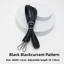 New Yu Black Leather Bag Strap Single Shoulder Crossbody Bag Long Strap School Bag Backpack Accessories Women's Bag Belt