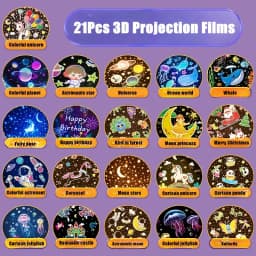Star Projector Night Light for Kids 21 Films Robot Musical Lamp, Ideal Gift for Birthday, Christmas Celebrations Room Decor