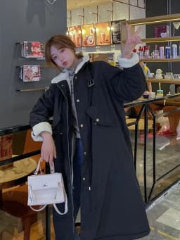 Down Cotton Parkas Jacket Women's Mid-length Over The Knee 2025 New Korean Loose Fashion Winter Padded Female Thickened