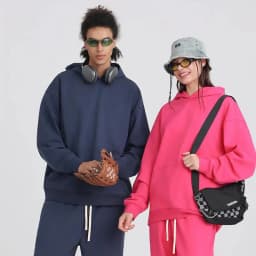 Custom Logo Autumn Unisex Hooded Sweatshirt Oversized Drop‑Shoulder Long Sleeve Kangaroo Pocket Casual Hoodie Top