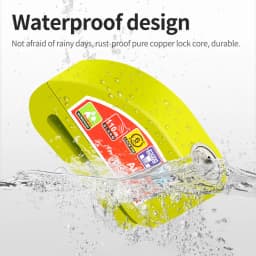Scooter Motorcycle Bicycle Alarm Lock Wheel Disc Brake Waterproof Anti-Theft Aluminum Alloy Safety Brake Lock Moto Aaccessories