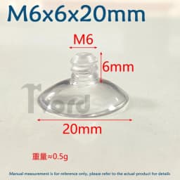 M4 M5 M6 M8 Transparent Suckers With Screw PVC Plastic Sucker Pad Holder Turn Nut Glass Table Tops Storage Tool Hooks