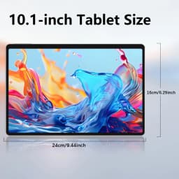 KOOMDIGI W30Pro Android 16 Tablet 10 Inch Display Touch Screen 12(4GB + 8GB Expand)RAM, 128GB ROM + Support 1TB TF Expanded(not Include TF Card) WIFI, 5000mAh Battery Type-C Charging, with Case (Keyboard, Wireless Mouse, Pen) Can Optional