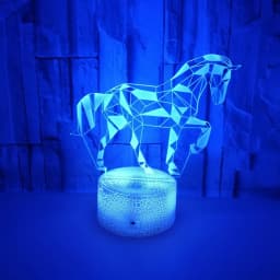 Nighdn 3D Horse Lamp LED Night Light for Kids Room Decor 7 Color Illusion Table Lamp Chid Nightlight Horse Gift for Girls Boys