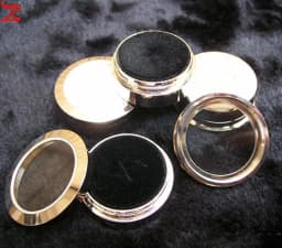 Wholesale Circle Round Diamond Display Box Stainless Steel Metal Gemstone Cases Diamond Jewelry Gift Stone Box 3.2*1.5Cm