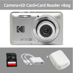 KODAK PIXPRO FZ55 16MP Digital Camera 5X Optical Zoom 28mm Wide Angle 1080P Full HD Video 2.7" LCD Vlogging Camera