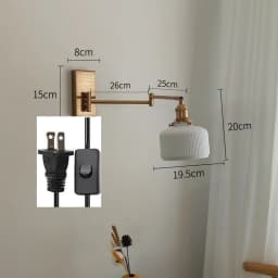 IWHD Nordic Modern LED Wall Sconce Left Right Rotate Pull Chain Switch Bedroom Restaurant Bar Beside Lamp Ceramic Stair Light