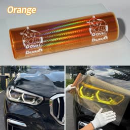 Car Motorcycle Vinyl Wrap Foil Laser Honeycomb Headlight Taillight Tint Film Modify Color Changing Stickers Car Styling