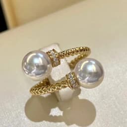 Huitan Aesthetic Flower Adjustable Finger Ring Female Brilliant Zirconia Jewelry for Engagement Ceremony Delicate Accessories