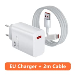 6A 67W Ultra Fast Wall Charger For Xiaomi 10 11 12 Lite 13T Redmi Note 10S 11S 12 13 Pro POCO X3 X4 X5 Type C USB Charging Cable