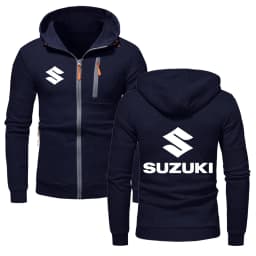 Suzuki Logo Motorcycle Racing Team Men Zip Up Hoodie 2026 New Casual Male Sweatshirt Spring Autumn Sports Men's Jackets Coat