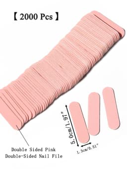 15 to 2000 Pcs Mini Pink Nail Files Double Sided Emery Boards for Manicure Pedicure Nail Art Buffing and Shaping Tools