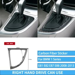 For BMW E81 E82 E87 E88 1 Series Interior Accessories 2008-2013 Gear Shift Knob Dashboard AC Outlet Carbon Fiber Cover Stickers