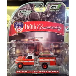 GreenLight 1/64 1987 F-350 mini pumper fire truck model Adult Gift Hobby & Toys static finished ornaments Collectibles