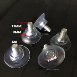 PVC Round Glass Table Top Soft Anti Slip Pads Non Adhesive Bumpers Pad Plastic Suction Pad For Table Glass Top