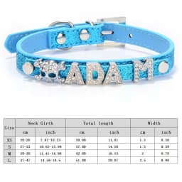 Custom Cat Dog Collar Personalized Rhinestone Puppy Collars Adjustable Letter Crown Charm Name Dog Necklace Chihuahua Id Collar