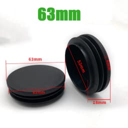Black PE Plastic Round Pipe Plugs, Dia 10-100mm Furniture Foot Caps, Chair/Table Leg Protectors, Dustproof Tube Hole Covers