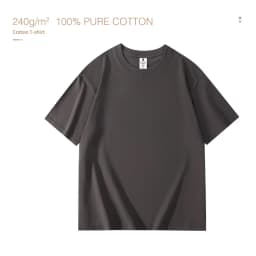 220gsm Heavy Plus Size Plain T-Shirt for Men Summer Quality Short Sleeve Tee Cotton Solid Color Trendy Casual White Black Top