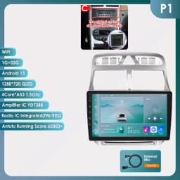 4G Carplay Android Auto Car radio stereo For Peugeot 307 307CC 307SW 2002-2013 Multimedia player GPS navi Audio 2din QLED Screen