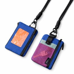 Small Minimalist Wallet for Women Men RFID Blocking, Zipper Coin Pouch with ID Window and Keychain Travel Lanyard Wallet