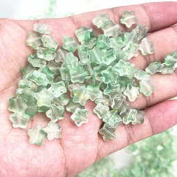 New 30pcs 8mm Five-pointed Star Matte Glass Beads Loose Spacer Beads for Jewelry Making DIY Handmade Bracelets Earrings