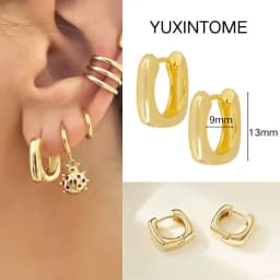 Pave Micro Crystal North Star Hoop Earrings Punk 925 Sterling Silver Ear Needle Twist Gold Earrings For Women Minimalist Jewelry