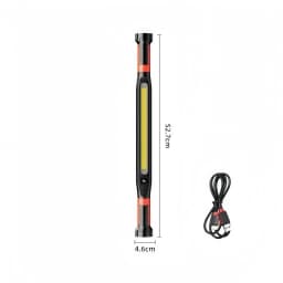 High Lumen Rechargeable LED Work Light for Car Emergency Repair, Powerful Magnetic Flashlight with Hooks and Magnetic Base