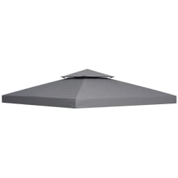 Outsunny 3 x 3(m) Gazebo Canopy Roof Top Replacement Cover Spare Part Dark Green (TOP COVER ONLY)