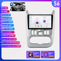 360Camera 2Din Android 13 Car Radio For Renault Logan Sandero/Lada Largus Car Multimedia GPS Carplay Intelligent autoradio SWC