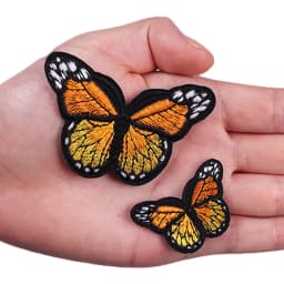 2PCS 21Color Butterfly Embroidered Patch Badges Iron On Patches For Clothing Thermoadhesive Patches On Clothes Sewing Appliques