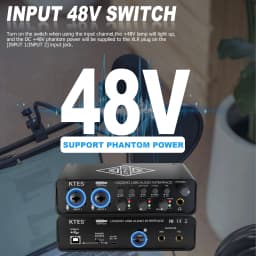 UX22 Audio Interface 192kHz 32-Bit USB Sound Card for Studio Recording Live Streaming Podcast DAW Music Production & YouTube