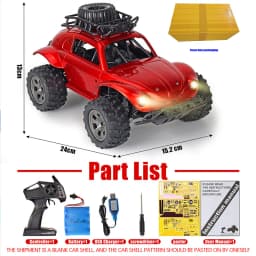 KY-1816A RC Classic Beetle 1:18 Remote Controlled Car Model High Speed Off Road Children's Remote Controlled Car Toy for Kids