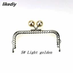 1 Piece 10.5 CM Candy Pearl Head Square Silver Metal Purse Frame Kiss Clasp Lace DIY Bag Accessories